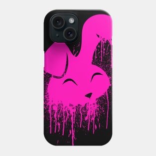 Hot Pink Neon Spray Paint Cute Bunny Phone Case