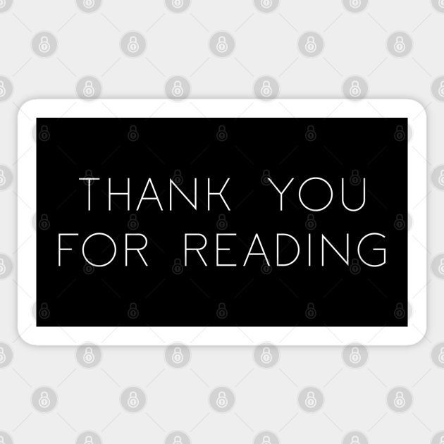 thank you for reading - Reading - Sticker | TeePublic