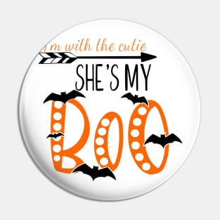 SHes my boo, halloween , couples shirt,  for him Pin