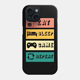 Gaming Vintage Retro Gamer Eat Sleep Game Phone Case