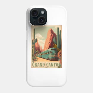 Grand Canyon Train Vintage Travel Art Poster Phone Case