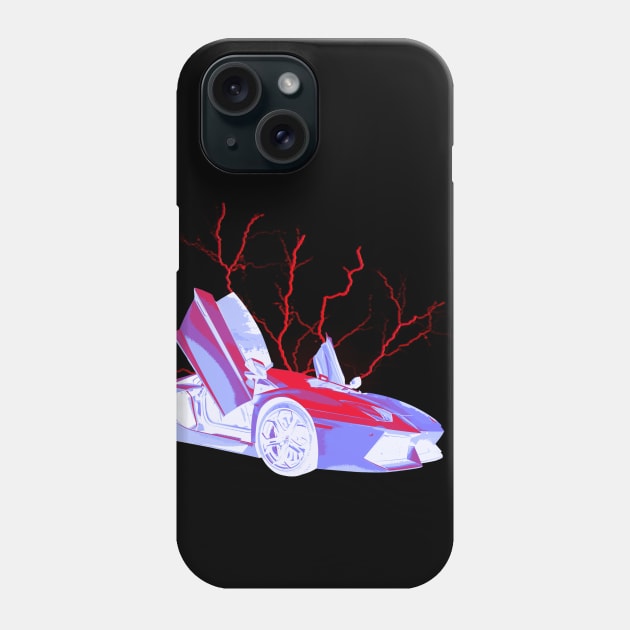 Lambo Aventador Storm Red Phone Case by CharlieCreator