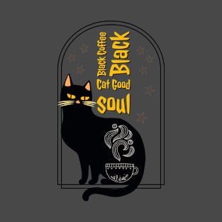 Black Cat Coffee Good Soul T-Shirt