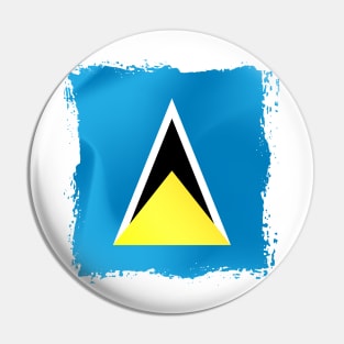 Saint Lucia artwork Pin