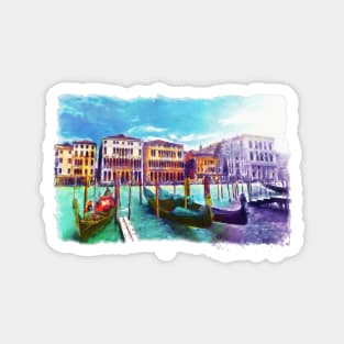 Venice Watercolor Cityscape Magnet