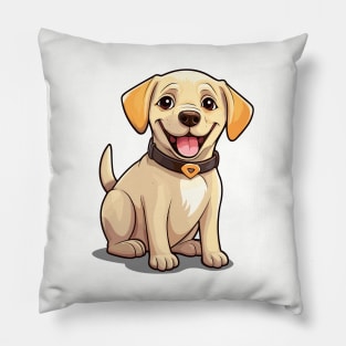 Cartoon Cute Kawaii Labrador Retriever Dog Pillow