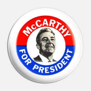 Eugene McCarthy 1968 Presidential Campaign Button Design Pin