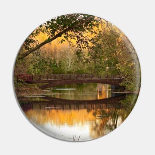 Peaceful Japanese Garden Bridge Pin