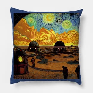 Starry Night in Mos Eisley Tatooine Pillow