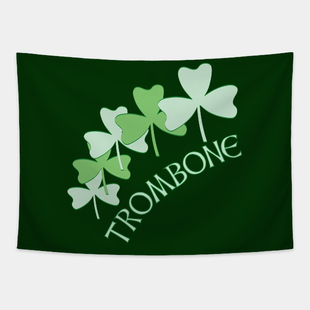 Trombone Shamrocks Tapestry by Barthol Graphics