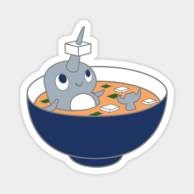 Miso Narwhal Soup Magnet by drawingnikki