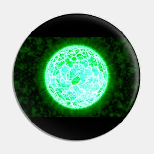 Exploding Sun - Green Pin