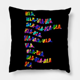 rainbow color blah blah blah Pillow