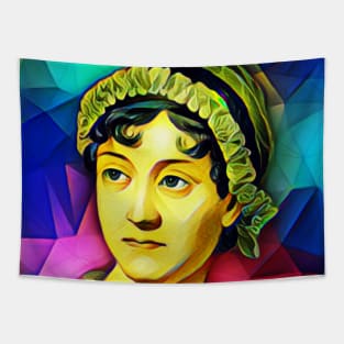 Jane Austen Colourful Portrait | Jane Austen Artwork 7 Tapestry