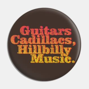 Guitars Lyrics - VINTAGE Cracked (fresh art) Pin