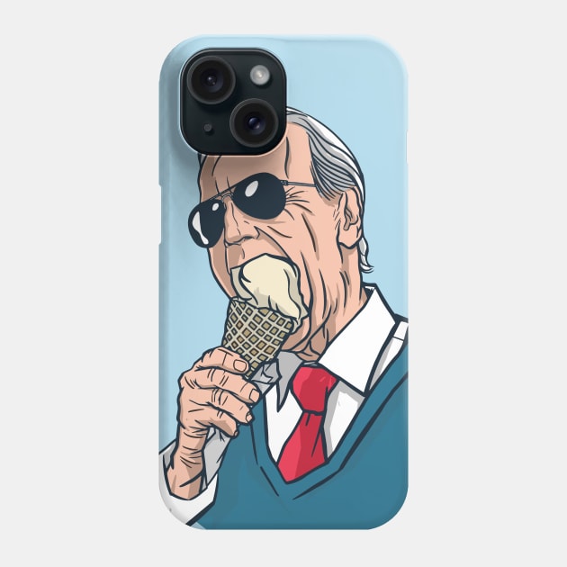 President Joe Biden Eating Ice Cream Phone Case by SLAG_Creative