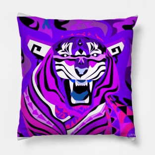 beast bengal tiger in mandala madness wallpaper Pillow