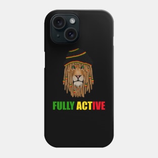 Rasta Dread Locks Lion, Jamaica Slogan Phone Case