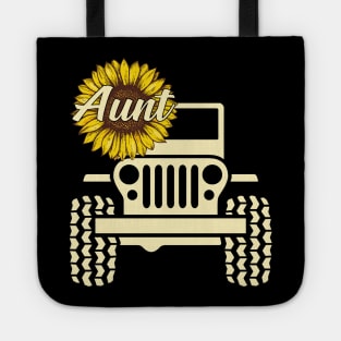 Jeep Sunflower Jeep Aunt Jeep Women Tote