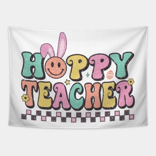 Retro Happy Teacher Easter Bunny Family Matching Tapestry