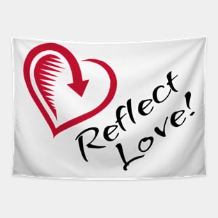 Reflect Love - Red Love Heart Tapestry