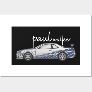 Nissan Skyline, Fast and Furious, Paul Walker, Car Art Print, Gift
