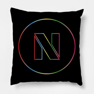 letter N colorful design Pillow