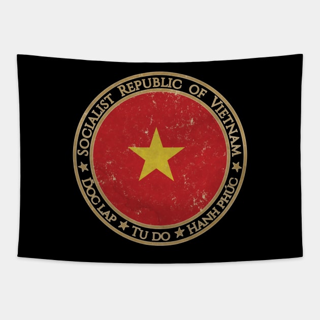 Vintage Socialist Republic of Vietnam Asia Asian Flag Tapestry by DragonXX