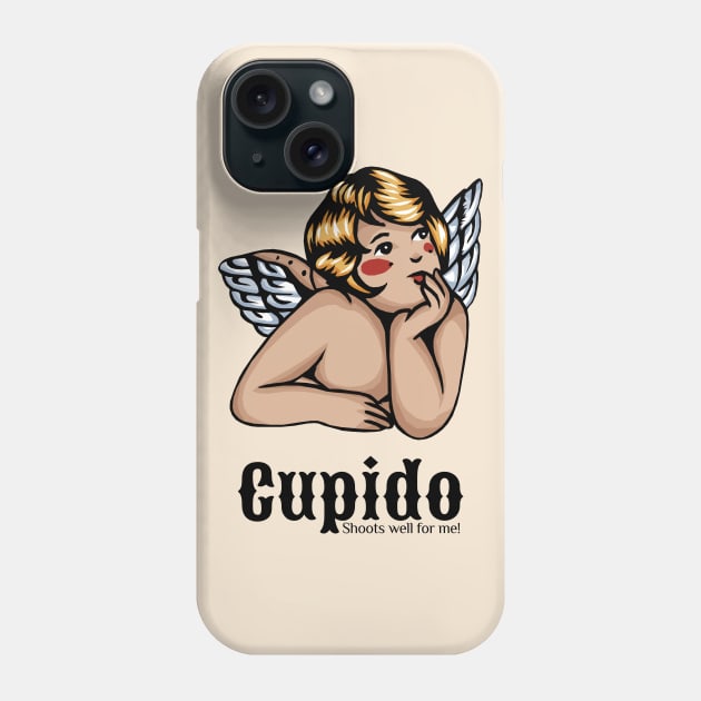 Vintage Cupid Shoots well for me! Phone Case by KewaleeTee