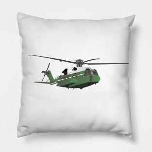 Green American Helicopter Pillow