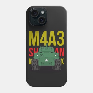 M4A3 Sherman tank of the US Army Phone Case