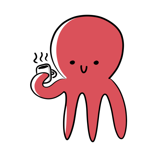 Cute Octopus with Cup by Octeapus