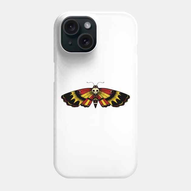 Deaths Head Moth Phone Case by OctoberArts