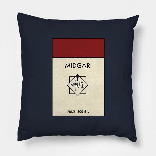 Midgar (Monopoly) Pillow by WalnutSoap