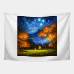 Starry Night Garden Tapestry