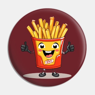 kawaii french fries T-Shirt cute potatofood Pin