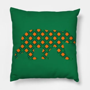 St. Patrick's Day Argyle Bear | BearlyBrand Pillow