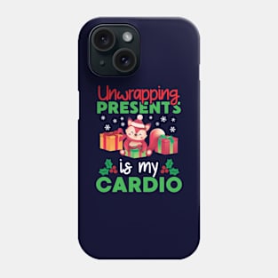 Unwrapping My Cardio Funny Christmas Workout Fitness Joke Phone Case