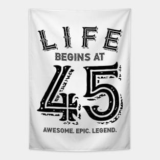 Life Begins at 45 Tapestry