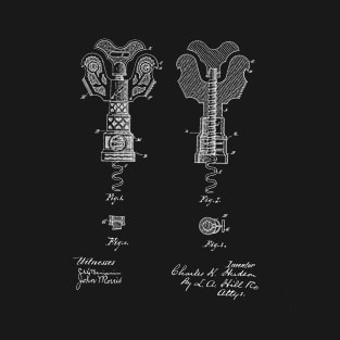 Corkscrew Vintage Patent Drawing T-Shirt