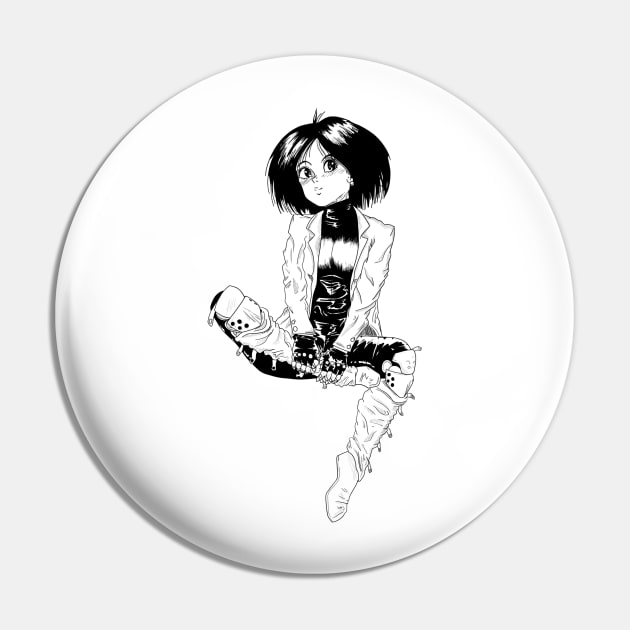 Alita Manga Sitting Pin by RAWRstad