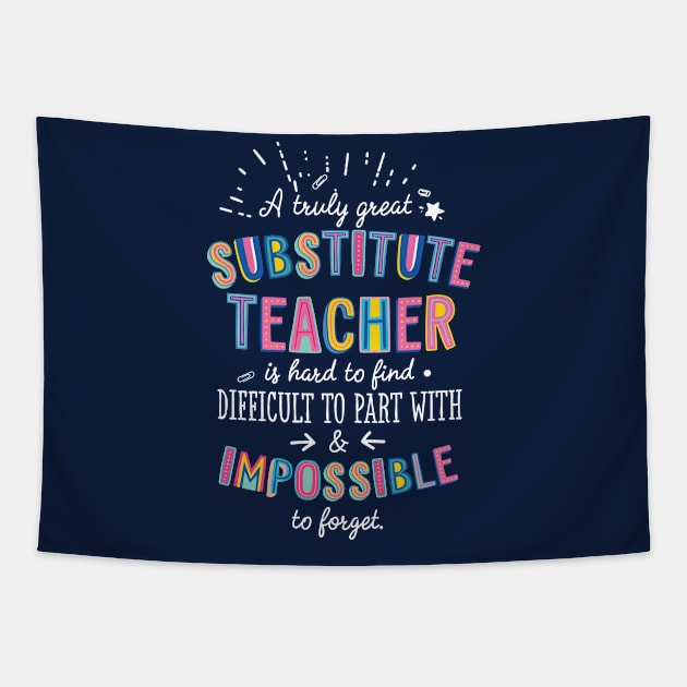 A truly Great Substitute Teacher Gift - Impossible to forget Tapestry by BetterManufaktur