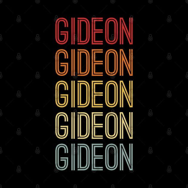 Gideon Name Vintage Retro Gift Named Gideon by CoolDesignsDz