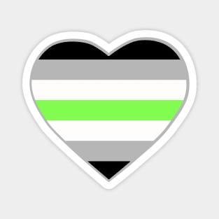 Pride Flag Heart Agender Magnet