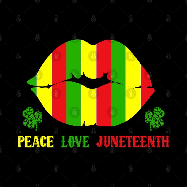 peace love Juneteenth 2024 St Patricks day SHAMROCK by NIKA13