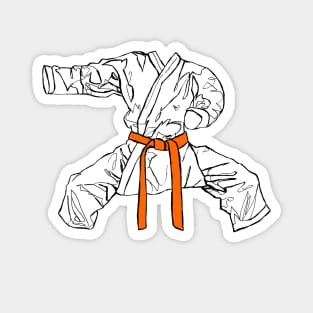 Martial Arts: Katate Gi Orange Belt Magnet