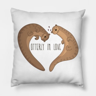 Otterly in love otters Pillow