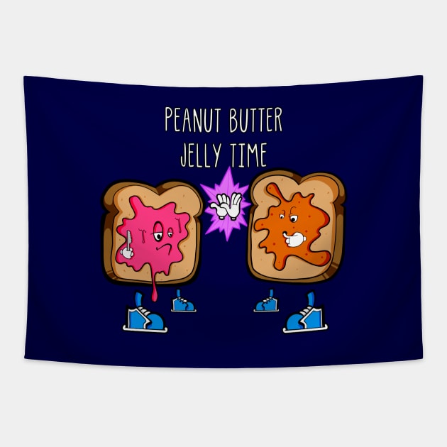 Peanut Butter & Jelly Besties Tapestry by Art by Nabes