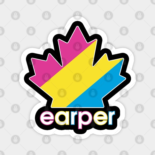 Pansexual Earper Pride Maple Leaf - Wynonna Earp Magnet by viking_elf