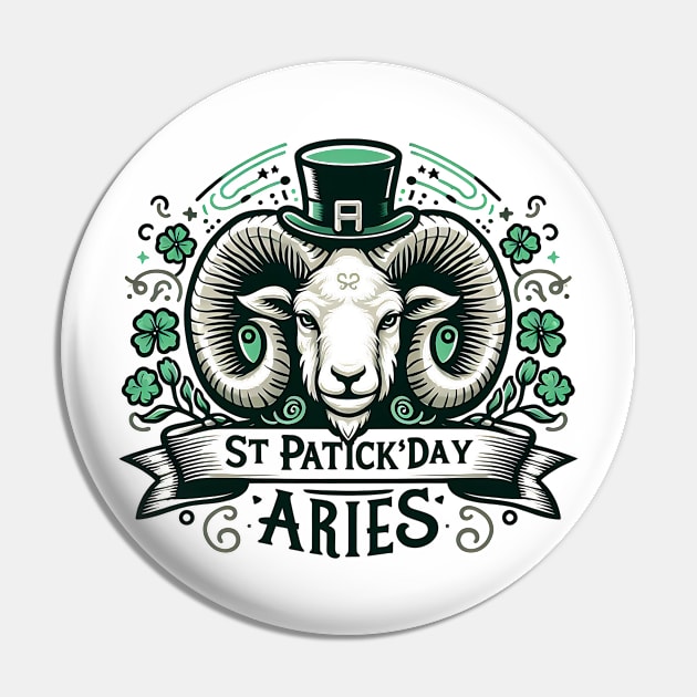 Astrology for Aries Birthday on St. Patrick's Day Pin by click2print